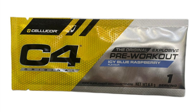 Cellucor C4 Original, arktisko zilo aveņu garša – 6,6 g (1 porcija)