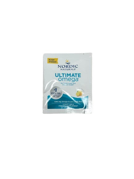 Nordic Naturals Ultimate Omega, 1280 mg ar citronu garšu – 2 kapsulas (1 porcija)