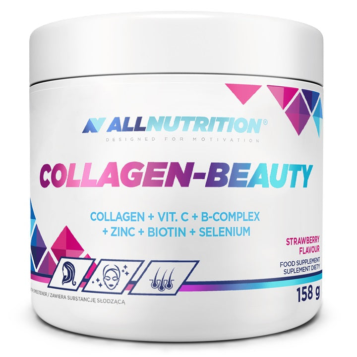 Allnutrition kolagēna uztura bagātinātājs Beauty, zemeņu garša – 158 g