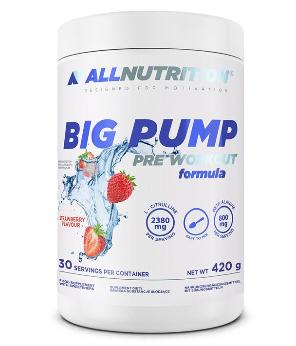 Allnutrition Big Pump, zemeņu garša – 420 g