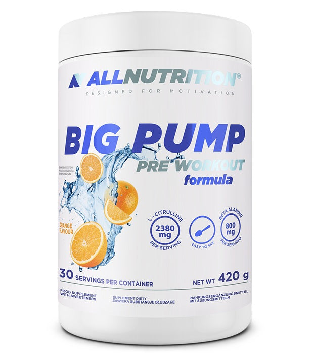 Allnutrition Big Pump, apelsīnu garša – 420 g