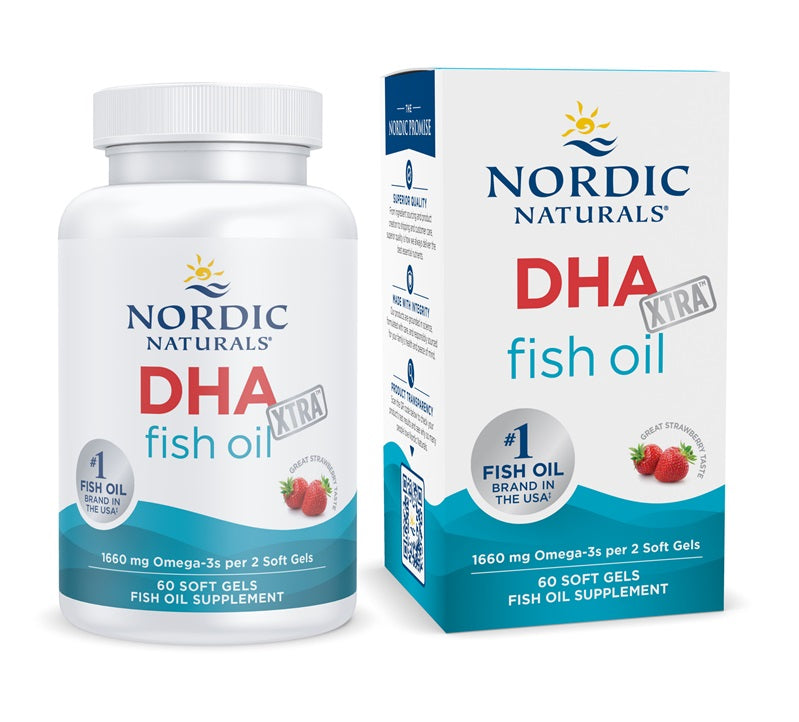 Nordic Naturals DHA Xtra, 1660 mg arbužu garša – 60 kapsulas