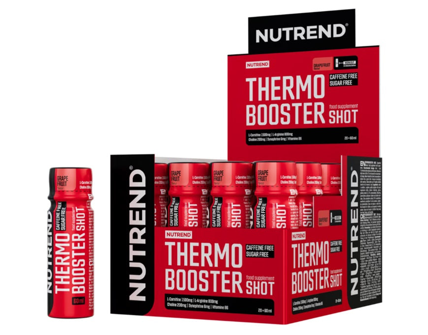 Nutrend Thermobooster Shot, greipfrūtu garša – 20 x 60 ml.