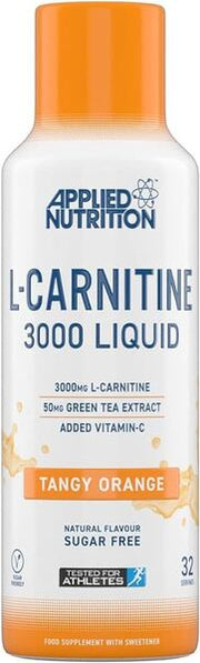 Applied Nutrition L-karnitīna šķidrums 3000, atsvaidzinošs apelsīnu aromāts – 480 ml.