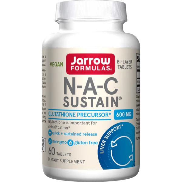 Jarrow Formulas N - A - C Sustain, 600 mg - 60 tabletes