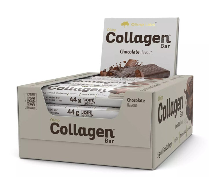 Olimp Nutrition kolagēna batoniņš, šokolādes garša - 25 x 44 g