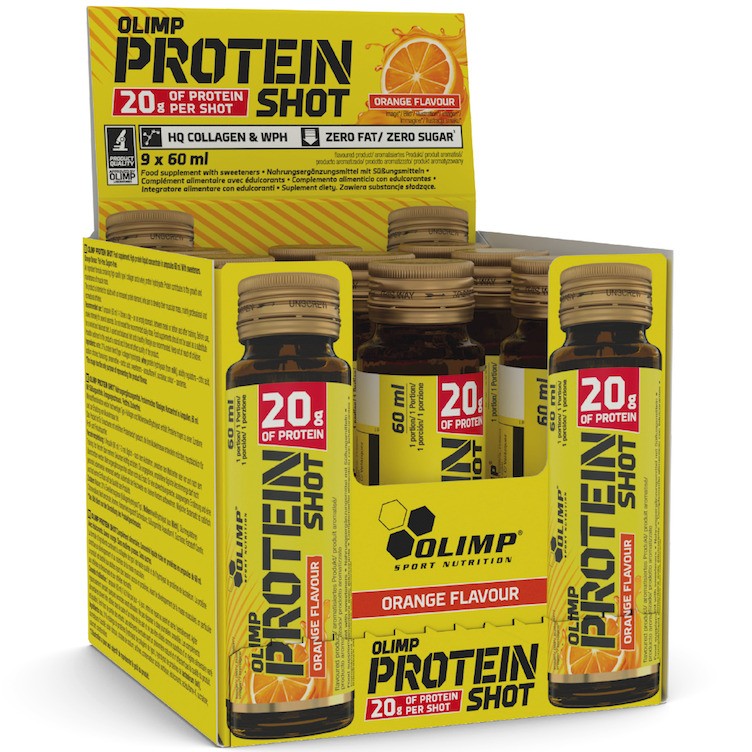 Olimp Nutrition proteīna šots, apelsīnu garša - 9 x 60 ml.