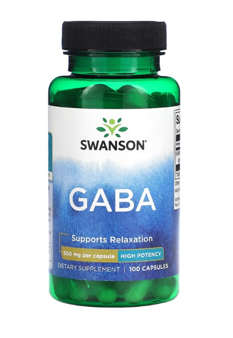 Swanson GABA, 500 mg – 100 kapsulas