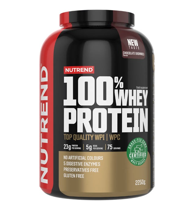 Nutrend 100% Whey Protein pulveris, šokolādes kūka - 2250 g