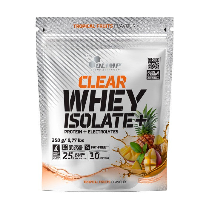 Olimp Nutrition Clear sūkalu izolāts+, tropiskie augļi – 350 g