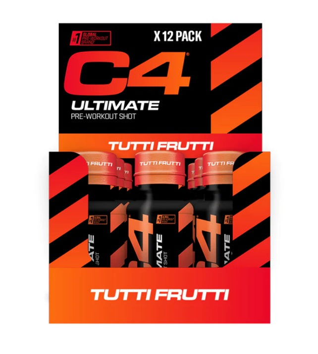 Cellucor C4 Ultimate pirms treniņa šots, Tutti Frutti — 12 x 60 ml.