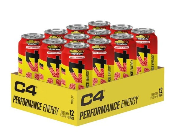 Cellucor C4 Performance Energy, miljons zemeņu garšas — 12 x 500 ml.