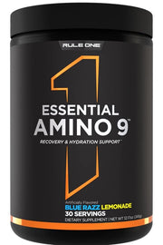 Rule One Essential Amino 9, Blue Razz limonāde – 345 g