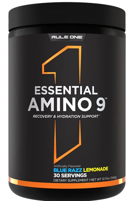 Rule One Essential Amino 9, Blue Razz limonāde – 345 g