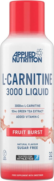 Applied Nutrition L-karnitīna šķidrums 3000, augļu garša – 480 ml.