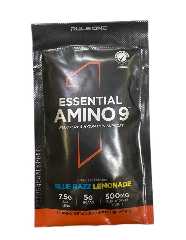 Rule One Essential Amino 9, Blue Razz limonāde – 11,5 g (1 porcija)