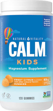 Natural Vitality Calm Kids gumijas, saldie citrusi – 120 gumijas