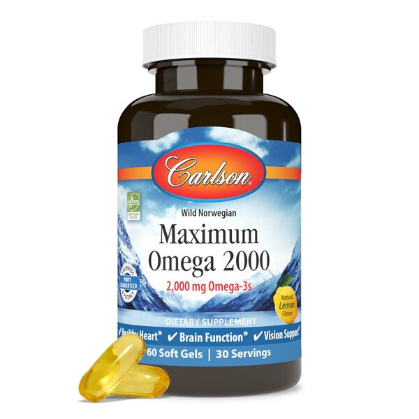 Carlson Labs Maximum Omega 2000 - 60 želejas kapsulas