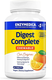 Enzymedica Digest Complete košļājamās tabletes ar apelsīnu garšu – 60 tabletes
