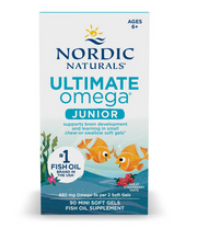 Nordic Naturals Ultimate Omega zivju eļļa bērniem, 680 mg ar zemeņu garšu – 90 mini kapsulas