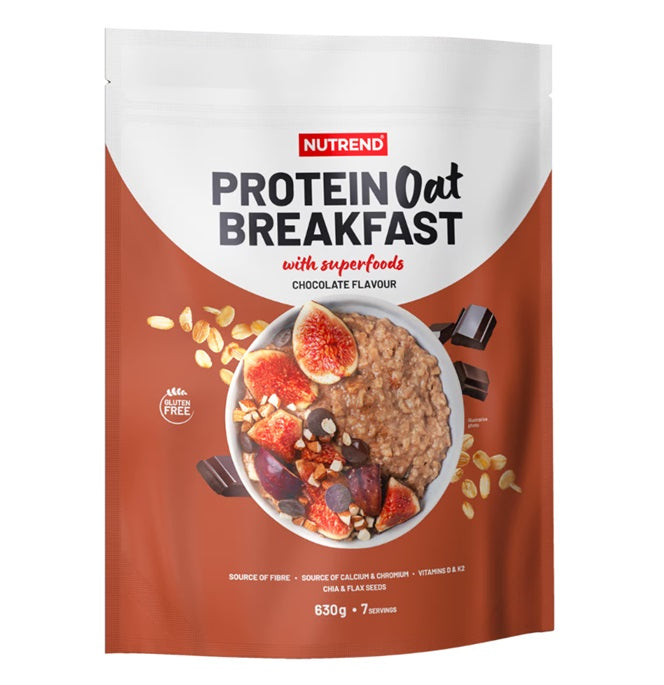 Nutrend proteīna auzu pārslas, šokolādes garša – 630 g
