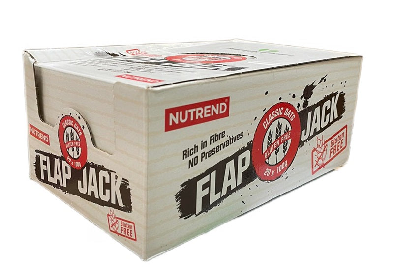 Nutrend Flapjack bez glutēna, šokolāds, kokoss un tumšā šokolāde – 20 x 100 g