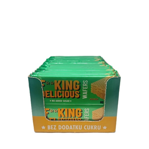 Allnutrition Fitking gardas vafelis ar zemesriekstiem – 32 x 80 g