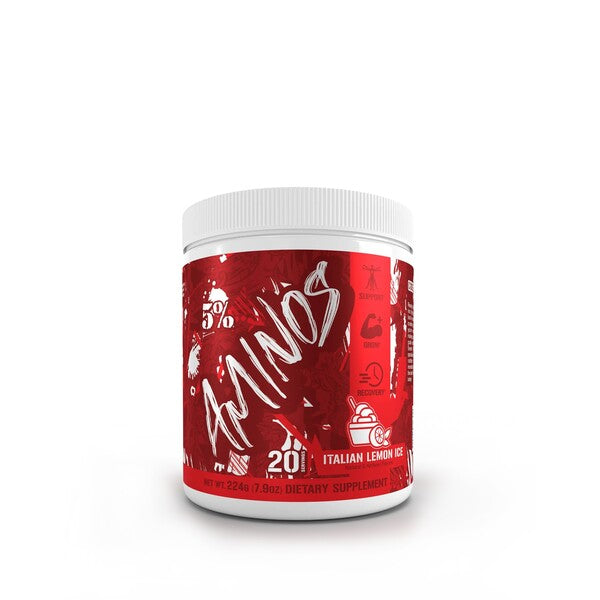 5% Nutrition uztura aminoskābes – Code Red, itāļu citrona ledus garša – 224 g