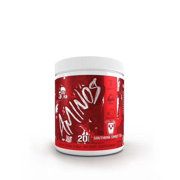 5% Nutrition uztura aminoskābes — Code Red, Southern Sweet Tea — 224 g
