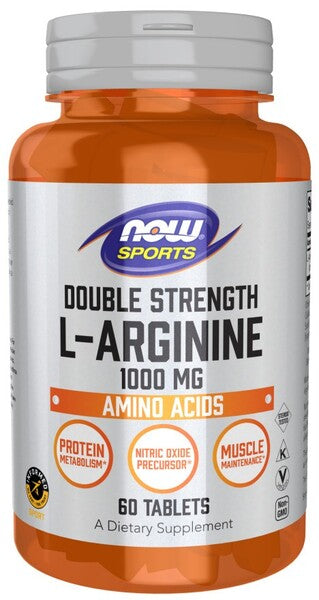 Produkto nuotrauka: NOW Foods L-Arginine, 1000mg - 60 tablečių