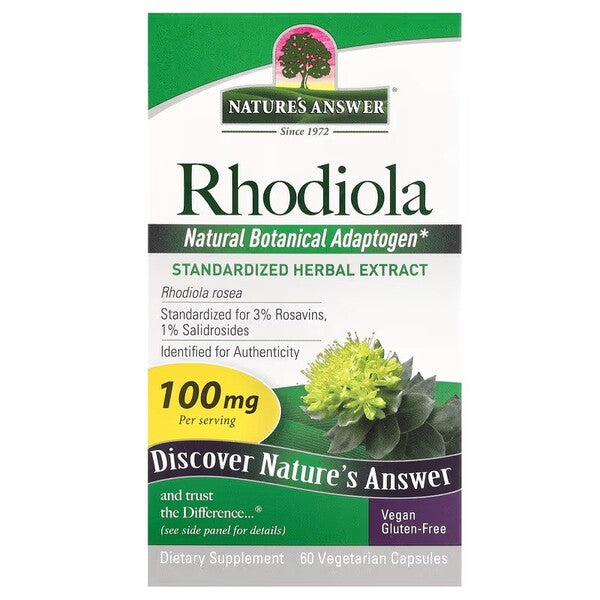 Nature's Answer rododendru sakneņi, 100 mg – 60 kapsulas
