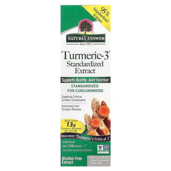 Nature's Answer kurkuma – 3 standartizēts ekstrakts – 30 ml.