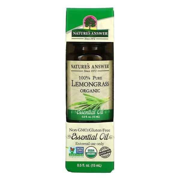 Nature's Answer 100% tīra citronzāles ēteriskā eļļa – 15 ml.