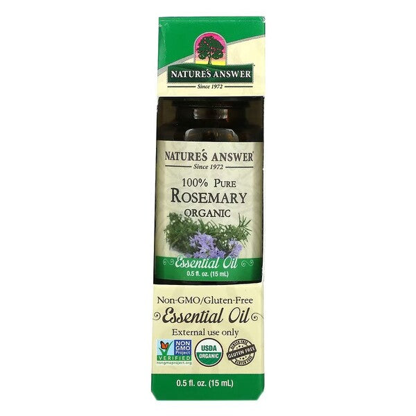 Nature's Answer 100 % tīra rozmarīna ēteriskā eļļa – 15 ml.