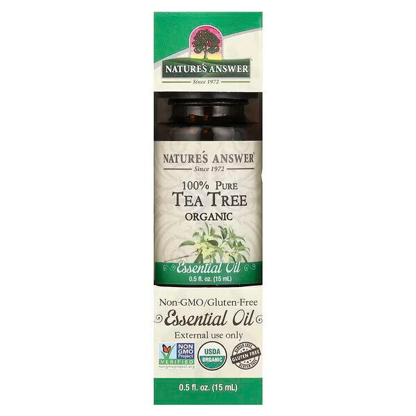 Nature's Answer 100 % tīra tējas koka ēteriskā eļļa – 15 ml.