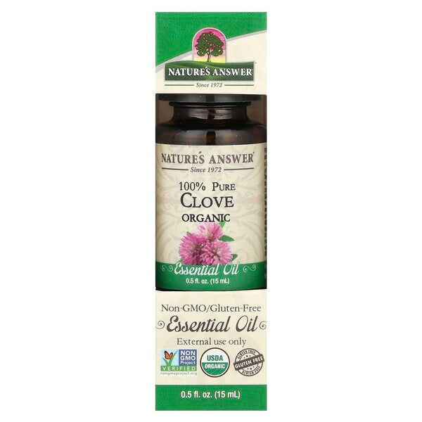 Nature's Answer 100 % tīra krustnagliņu ēteriskā eļļa – 15 ml.