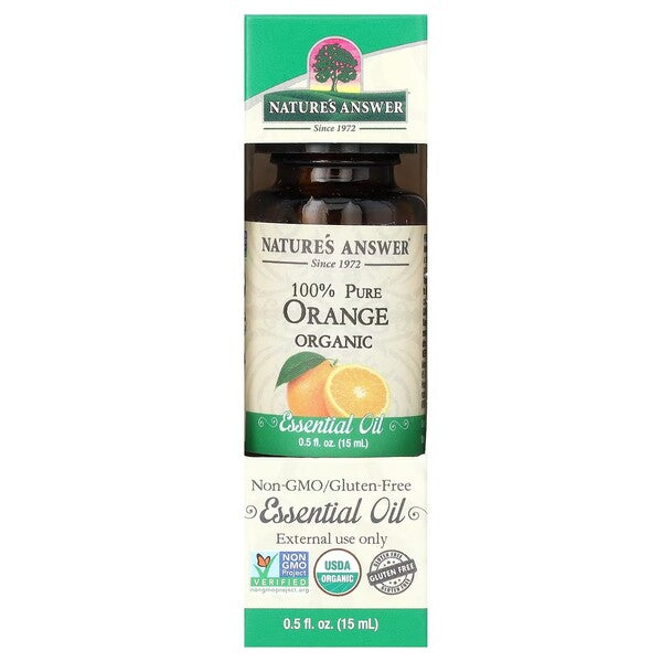 Nature's Answer 100% tīra apelsīnu ēteriskā eļļa – 15 ml.
