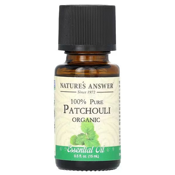 Nature's Answer 100 % tīra pačūlijas ēteriskā eļļa – 15 ml.
