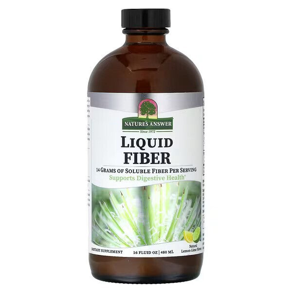 Nature's Answer šķidrās šķiedrvielas, ar citronu un laima garšu – 480 ml.