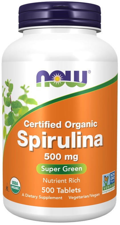Produkto nuotrauka: NOW Foods Spirulina, 500mg - 500 tablečių