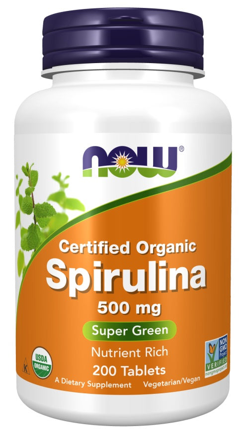 Produkto nuotrauka: NOW Foods Spirulina, 500mg - 200 tablečių