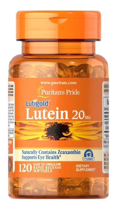 Puritan's Pride luteīns, 20 mg – 120 kapsulas