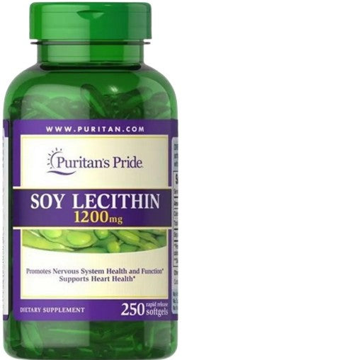 Puritan's Pride sojas lecitīns, 1200 mg – 250 kapsulas