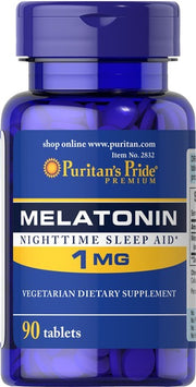 Puritan's Pride melatonīns, 1 mg - 90 tabletes