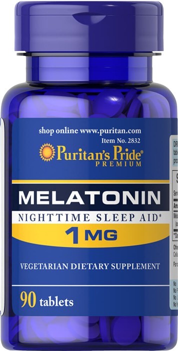 Puritan's Pride melatonīns, 1 mg - 90 tabletes