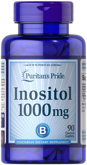 Puritan's Pride inozīts, 1000 mg – 90 kapsulas