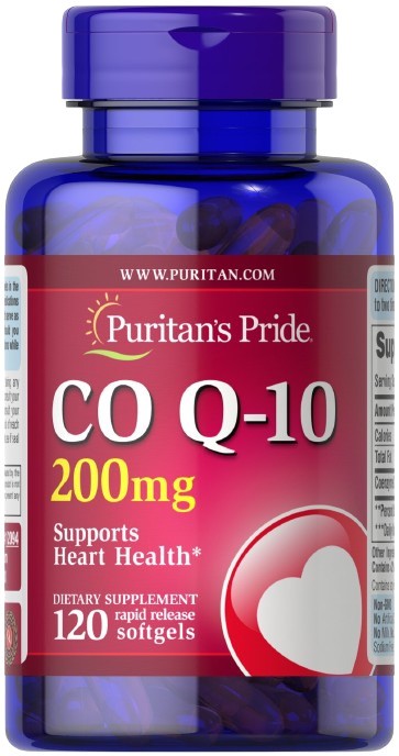 Puritan's Pride koferments Q10, 200 mg – 120 kapsulas