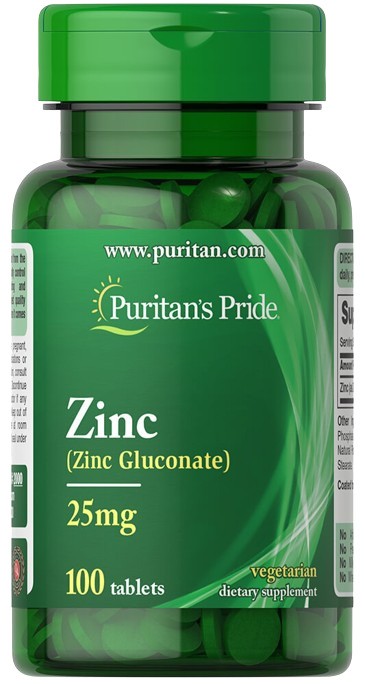 Puritan's Pride cinka 25 mg tabletes – 100 tabletes