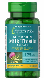 Puritan's Pride silimarīna un mārdadža ekstrakts, 175 mg – 100 kapsulas