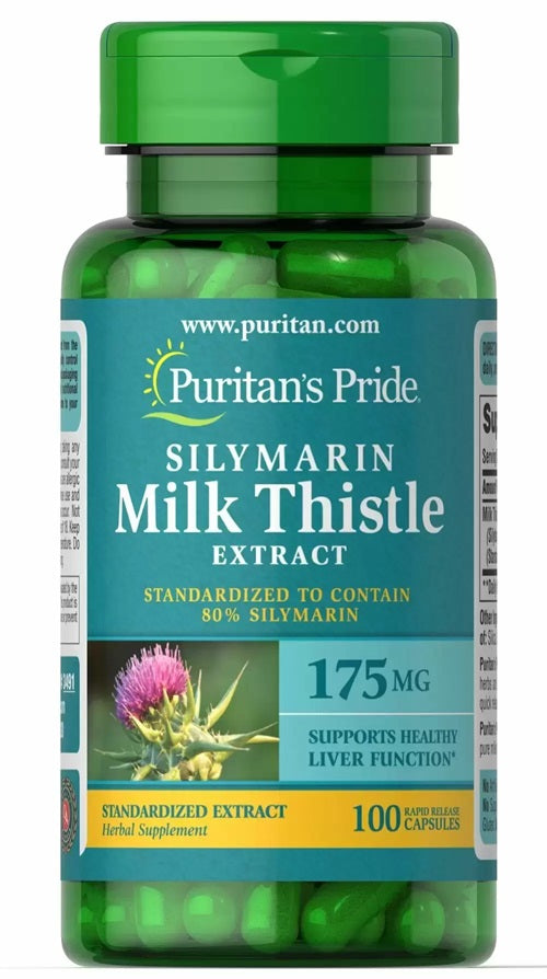 Puritan's Pride silimarīna un mārdadža ekstrakts, 175 mg – 100 kapsulas